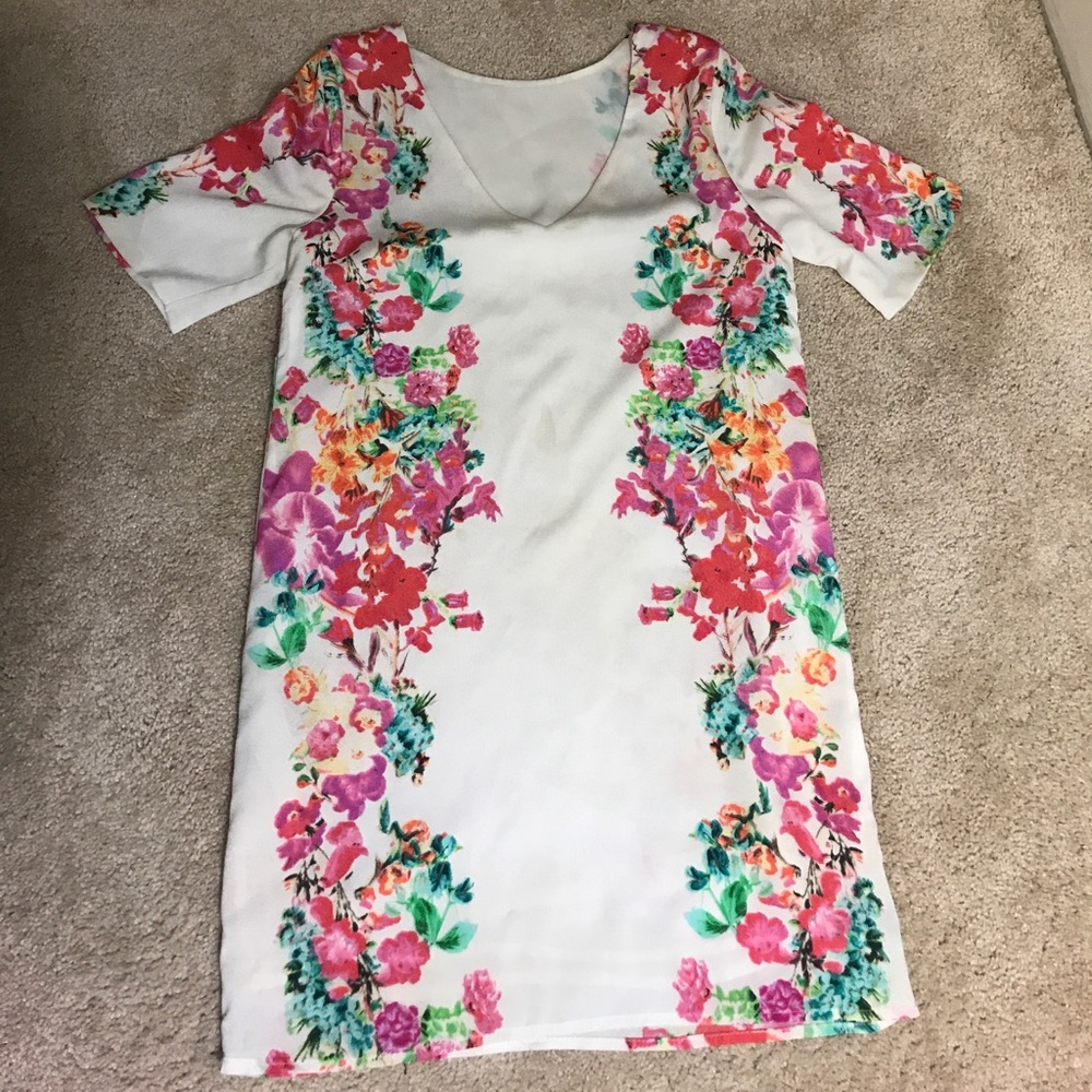 White floral dress